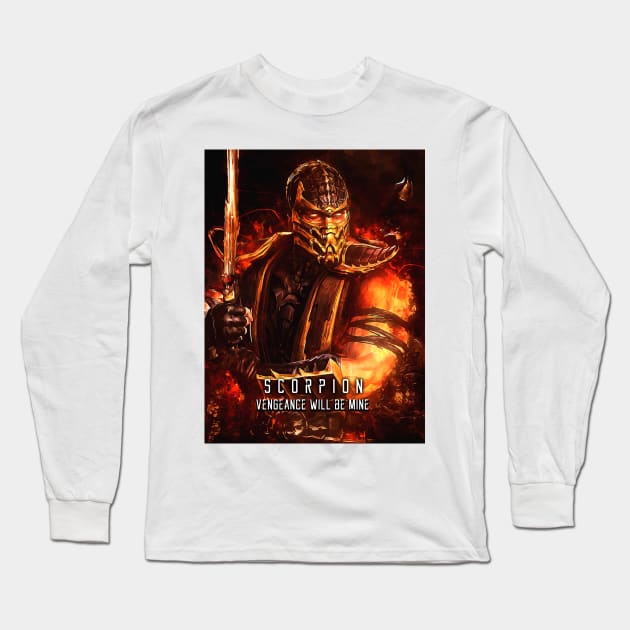 MK Scorpion Long Sleeve T-Shirt by syanart